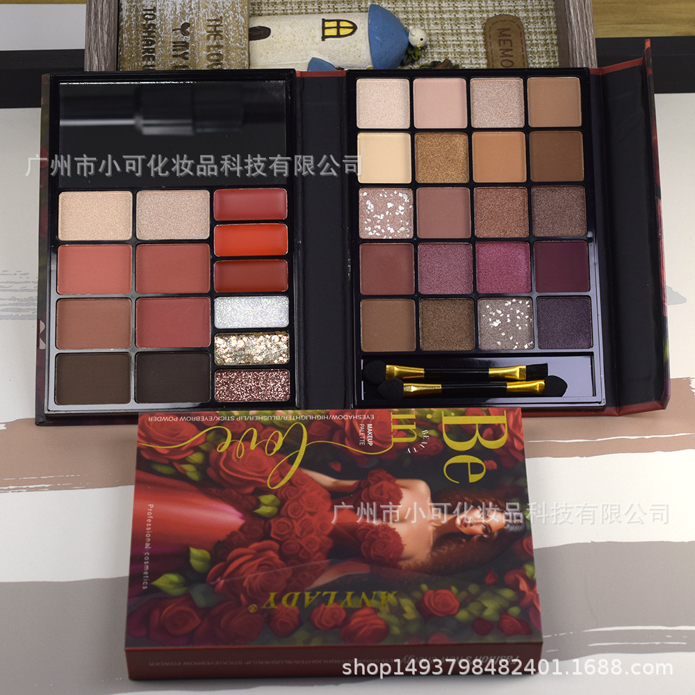 8602R Makeup Palette, Cross-border export ANYLADY Paper Eyeshadow, Blush, Highlighter Contouring, Eyebrow Powder, Golden Onion Lipstick details Picture