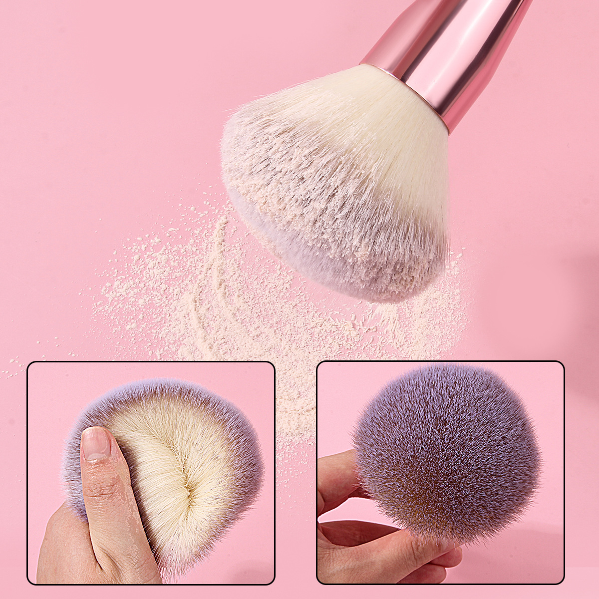 High-end oversized loose brush, fluffy and soft setting brush, individually packaged blush brush, multi-functional beauty brush tool Specification drawing