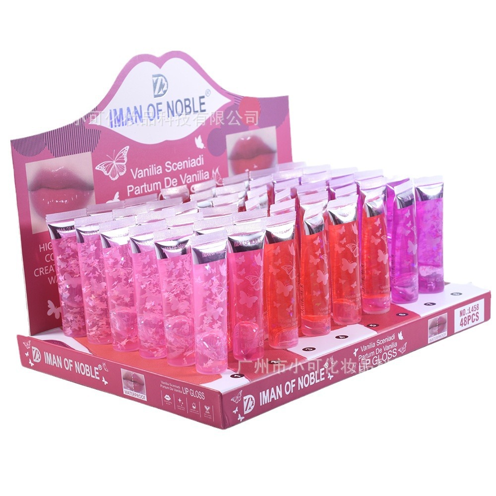 L458 Sequin IMAN OF NOBLE Cross-border Transparent Moisturizing Lip Gloss LIPOIL 18ML Water Glow Item Picture