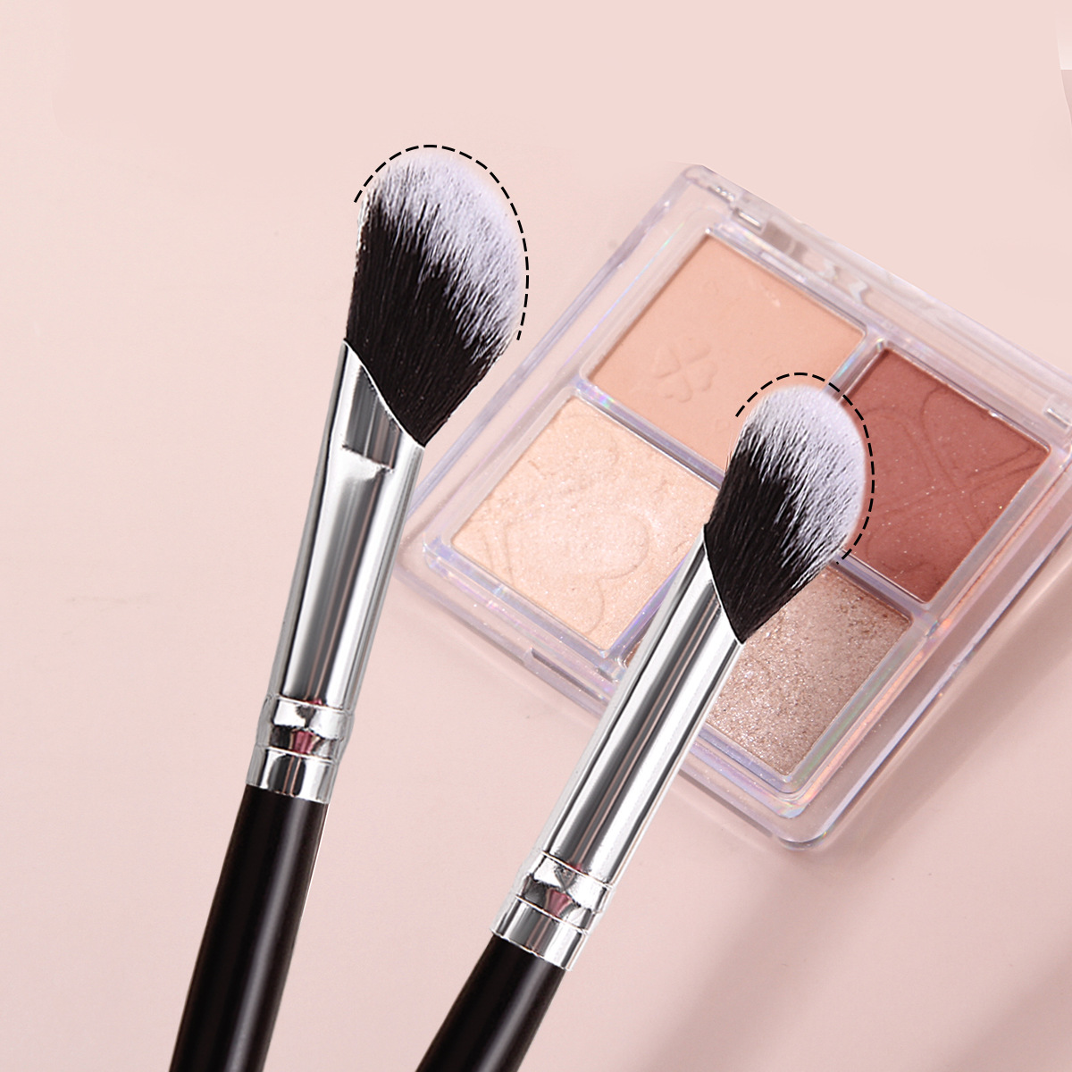 In-stock 3D nose shadow brush, finger pad blending brush, portable soft bristles that don't prick the face, beginner's makeup brush for facial modification Specification drawing