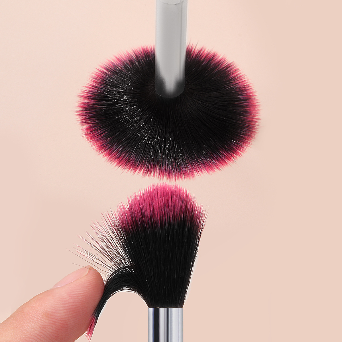 Multi-functional starry sky handle high-gloss brush, soft bristle shading brush, nose side shadow contouring brush, powder-free portable flame brush Specification drawing