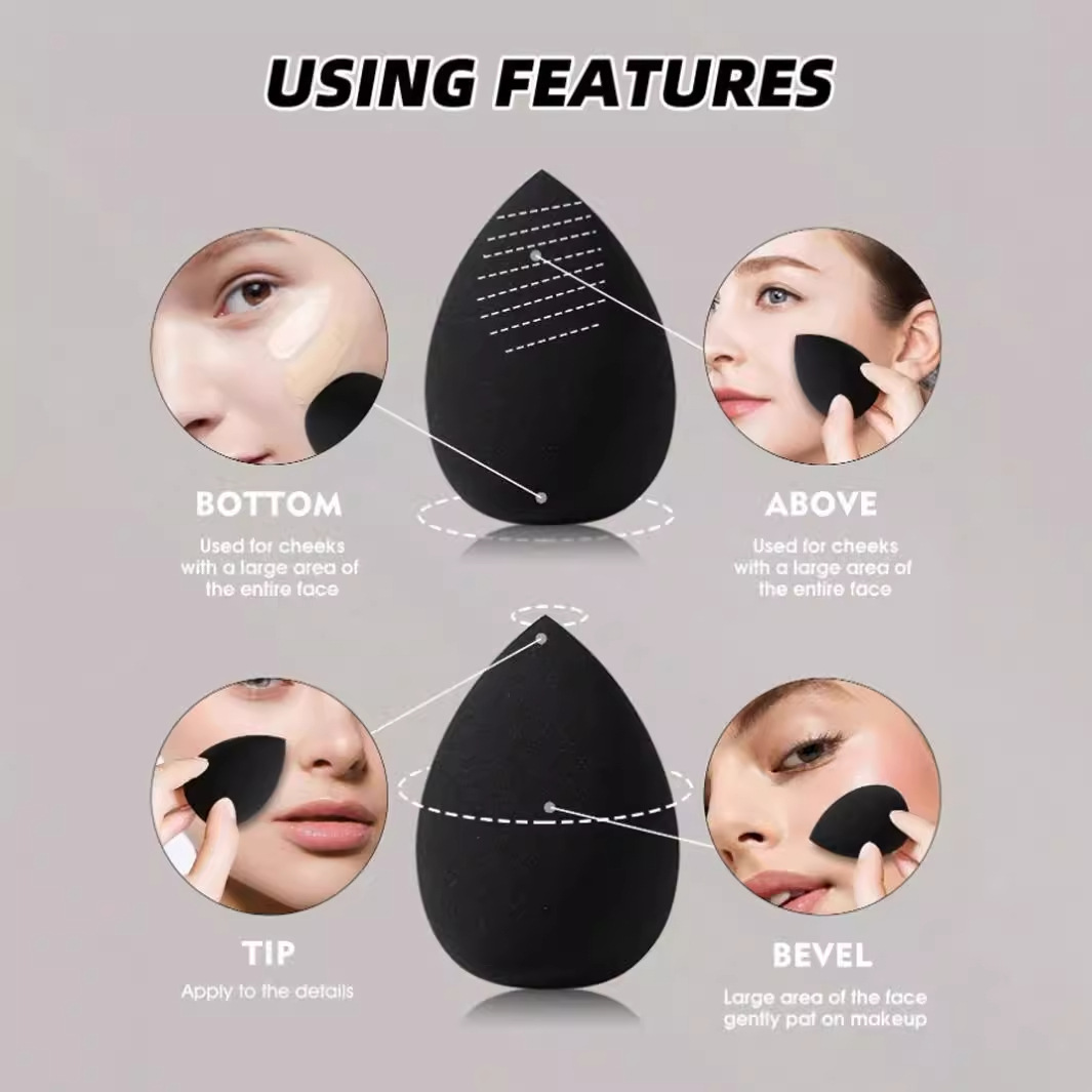 Cross-border exclusive beauty egg, non-edible makeup foundation special super soft sponge powder puff sponge egg, dry and wet dual-purpose makeup egg details Picture