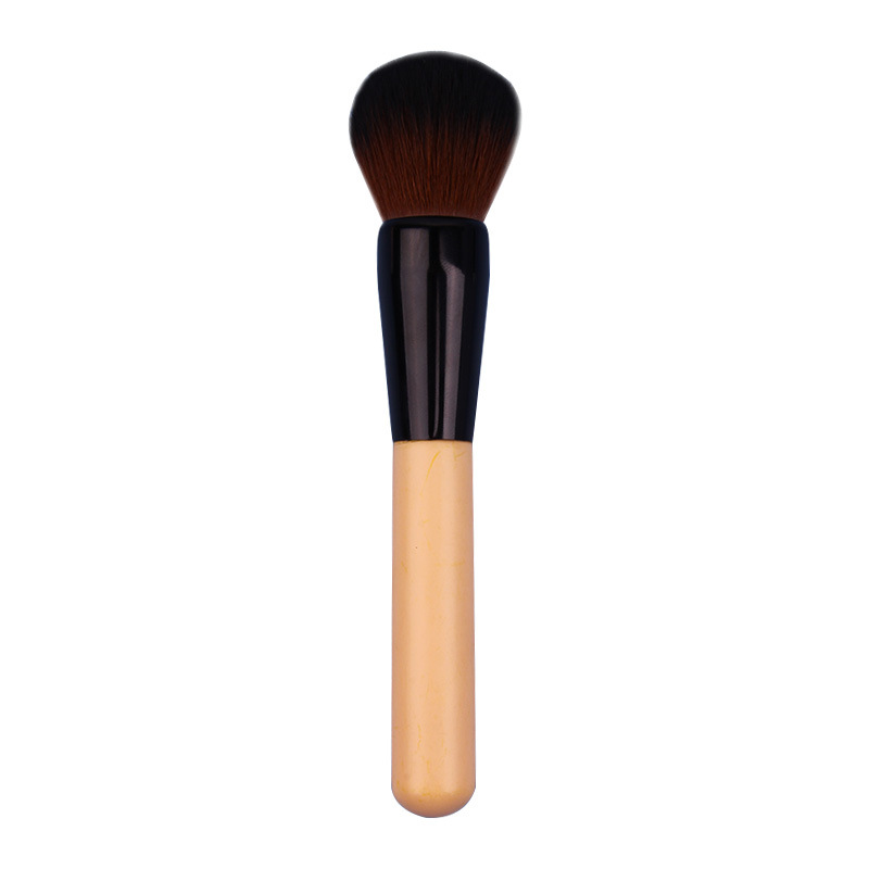 Single honey brush facial setting powder brush, beginner makeup blush brush, soft bristle wooden handle beauty tools wholesale Item Picture
