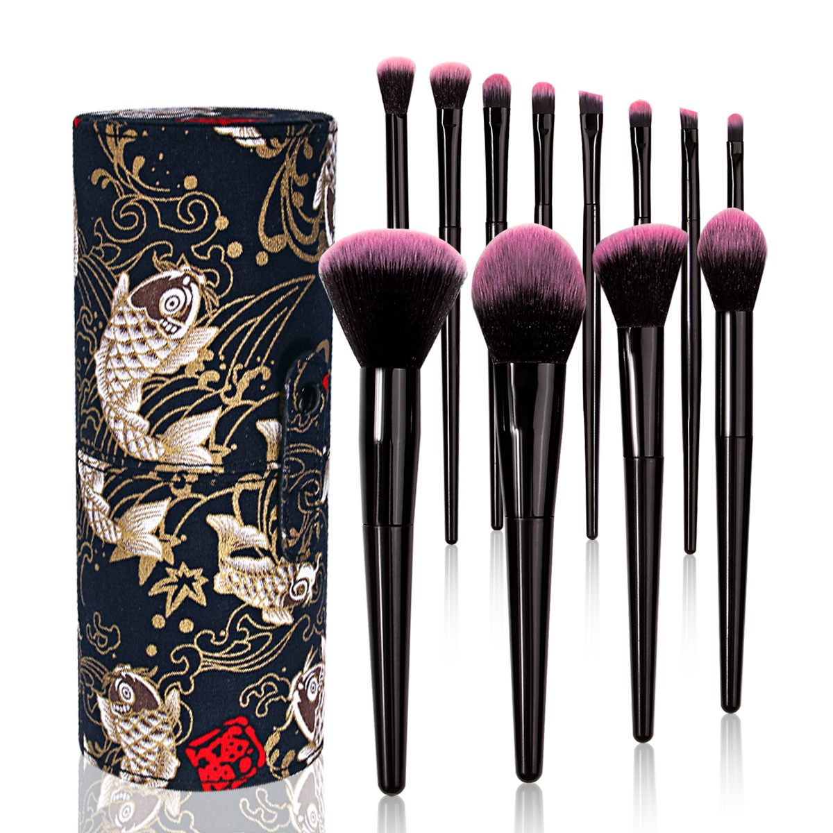 Cross-border bestseller 12-piece soft-bristled makeup brush set, Cangzhou super soft loose powder brush, eyeshadow brush, lip brush, complete set of tools Item Picture