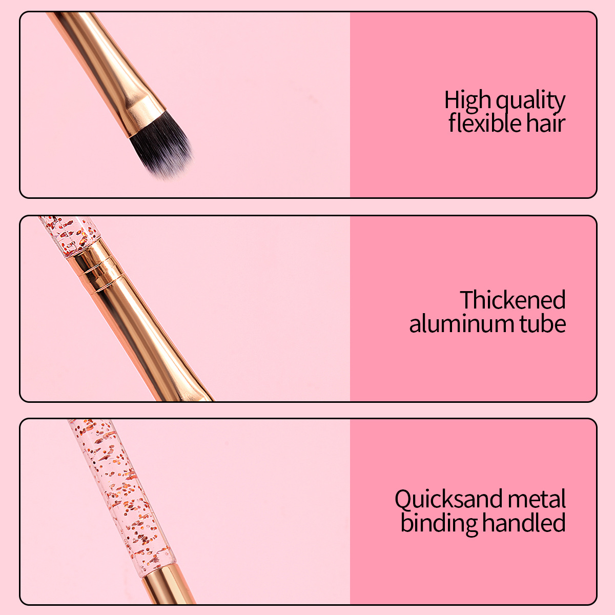 Single fine sparkling eye makeup brush, eyeshadow brush, blending brush, beginner's multi-functional eye makeup brush, cross-border bestseller Specification drawing
