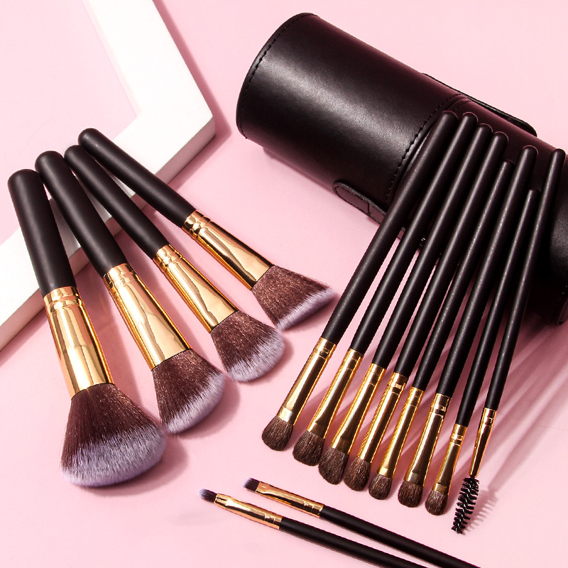 Cross-border best-selling 14 sets of makeup brushes, soft bristles, full set of loose powder brushes, eyeshadow brushes, essential tools for makeup, beauty brushes full figure