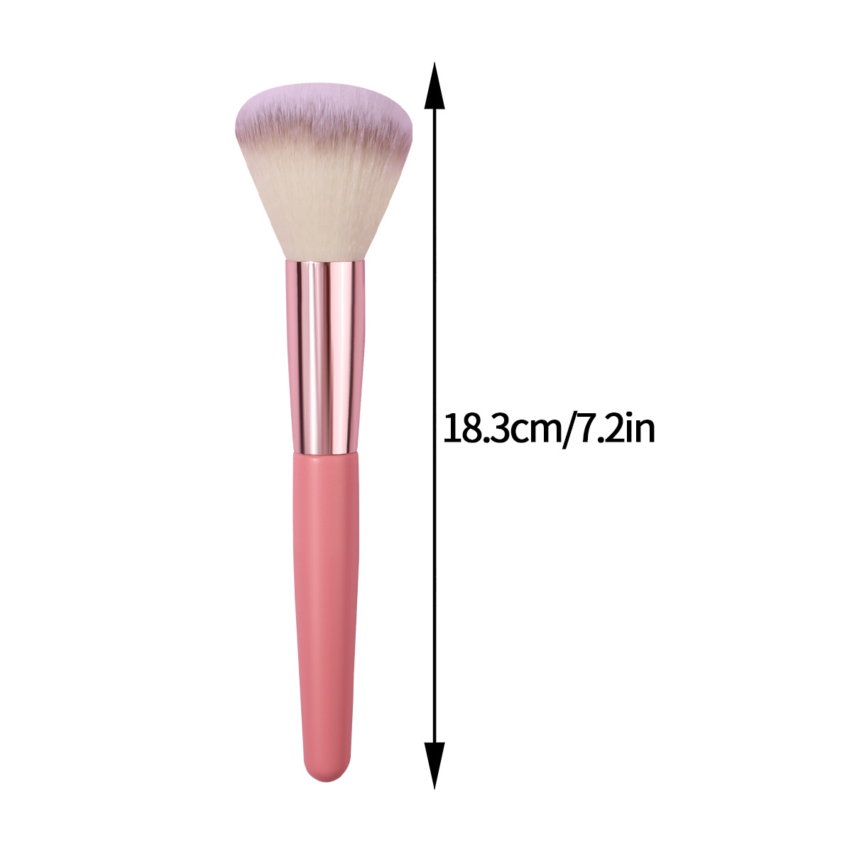 Pink wooden-handled makeup brush, soft-bristled powder brush, blush brush, honey brush, portable and multi-purpose facial beauty tool Application Scenario