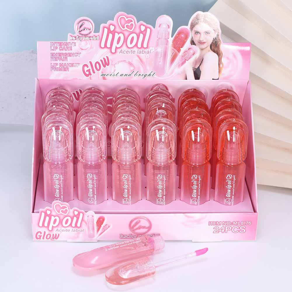 ML8176 only export [lucky model] Color-changing temperature-changing Moisturizing Lip Oil and Lip Gloss Magic lipoil full figure