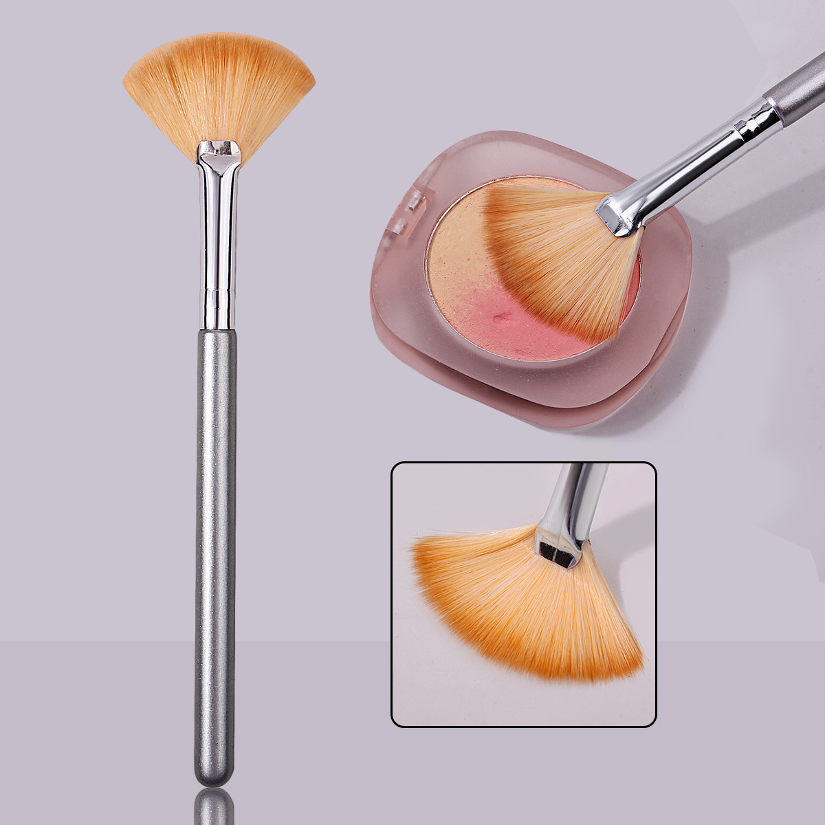 Fan-shaped brush, high-gloss brush, leftover paint, fine gloss, super soft brightening brush, fan-shaped acrylic brush, direct supply from the manufacturer full figure