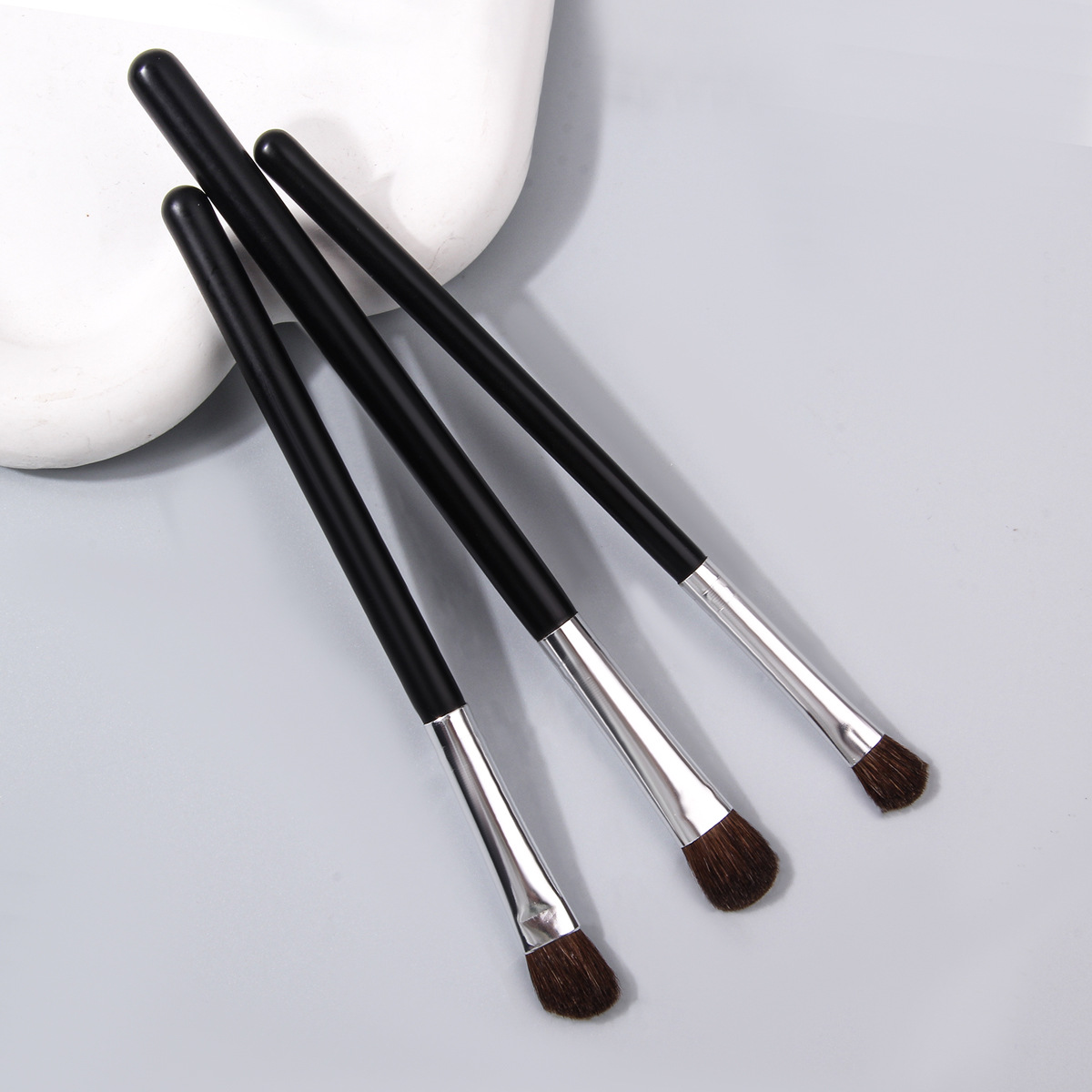 Selected horsehair eyeshadow brush set, strong soft bristle blending brush, detail brush, portable beginner's eye makeup tool Specification drawing