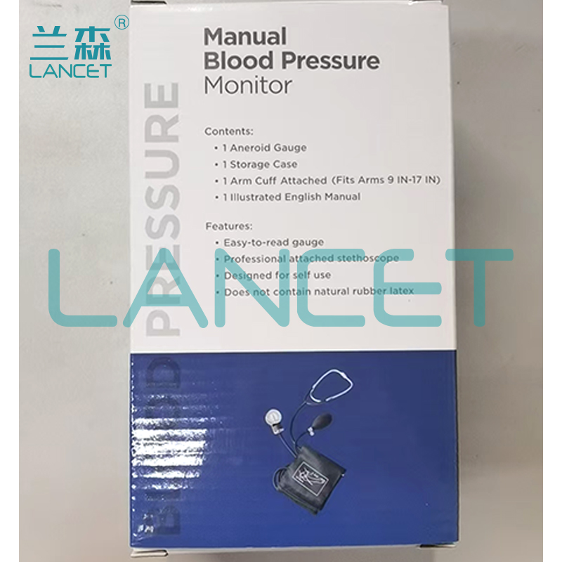 Monitor de presión arterial médico estetoscopio de banda de brazo para uso doméstico monitor de presión arterial tipo dial de cabeza única Specification image
