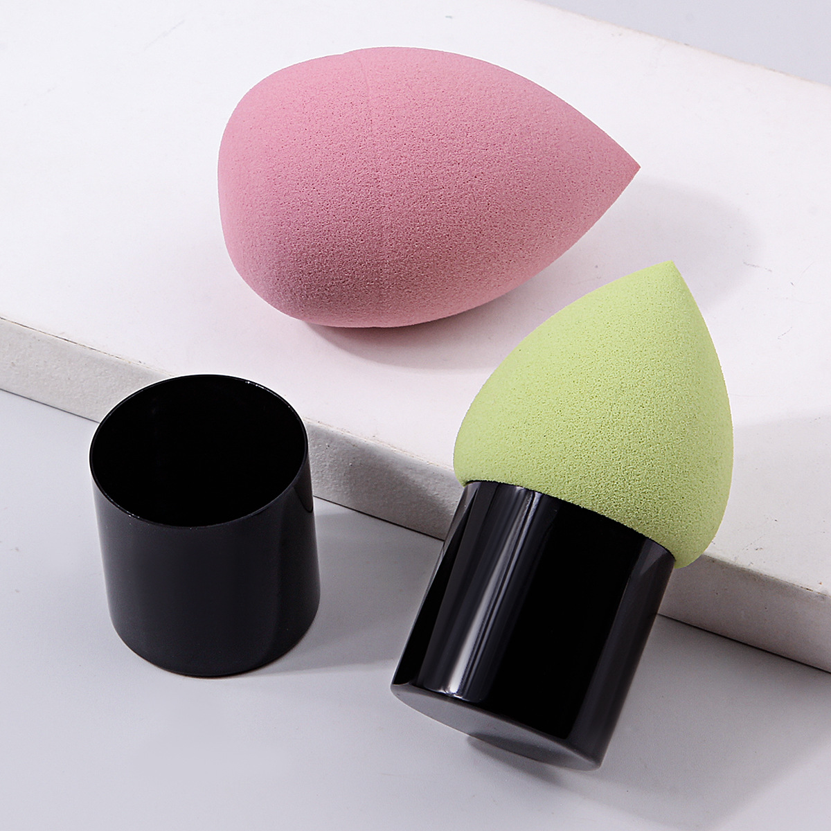 New high-end bullet-shaped multi-color teardrop-shaped mushroom head natural sponge powder puff makeup tool mushroom cushion Specification drawing