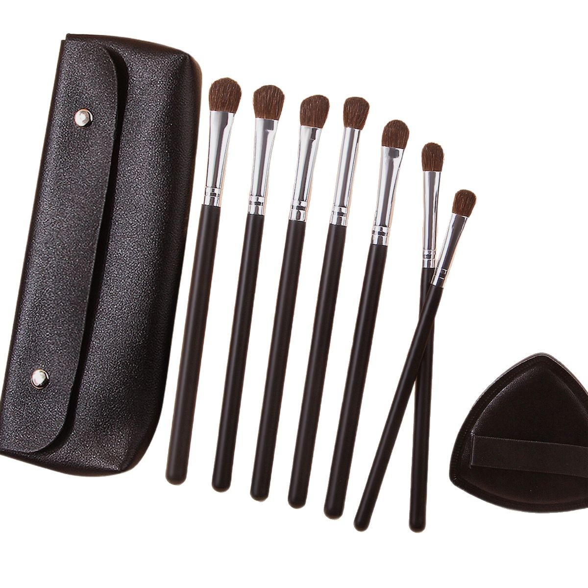 New horsehair eyeshadow brush set, novice makeup brush, cross-border best-selling makeup combination brush Item Picture
