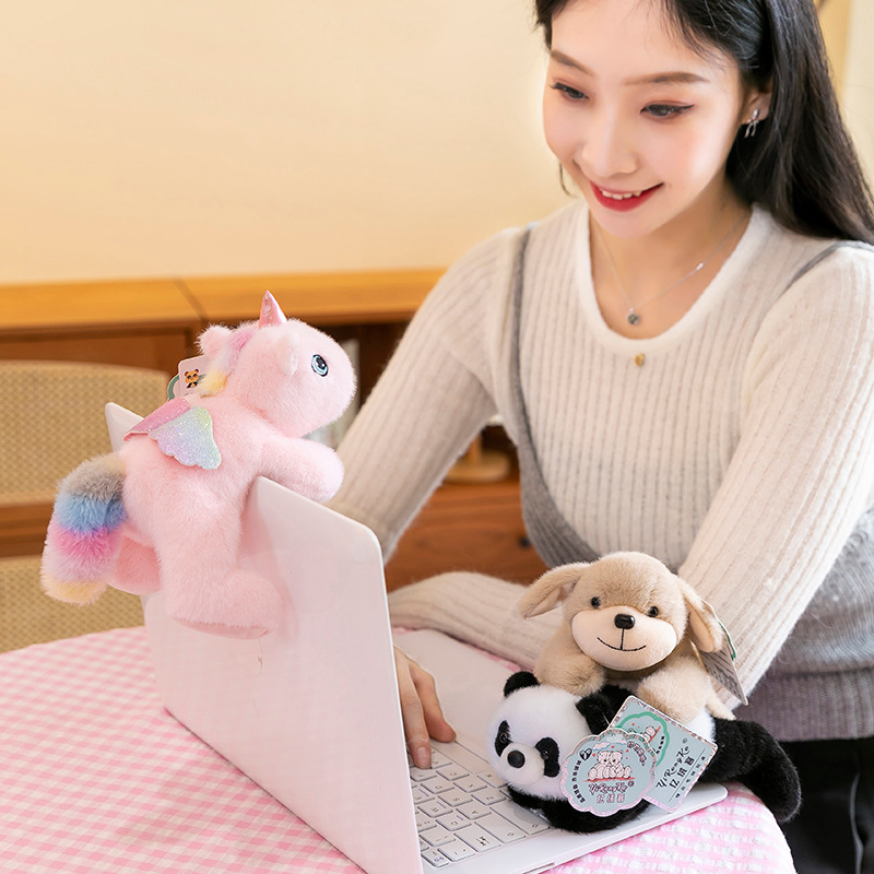Palm-sized pet cartoon animal, cute companion plush toy, bed sleeping doll, gift, small doll Specification drawing