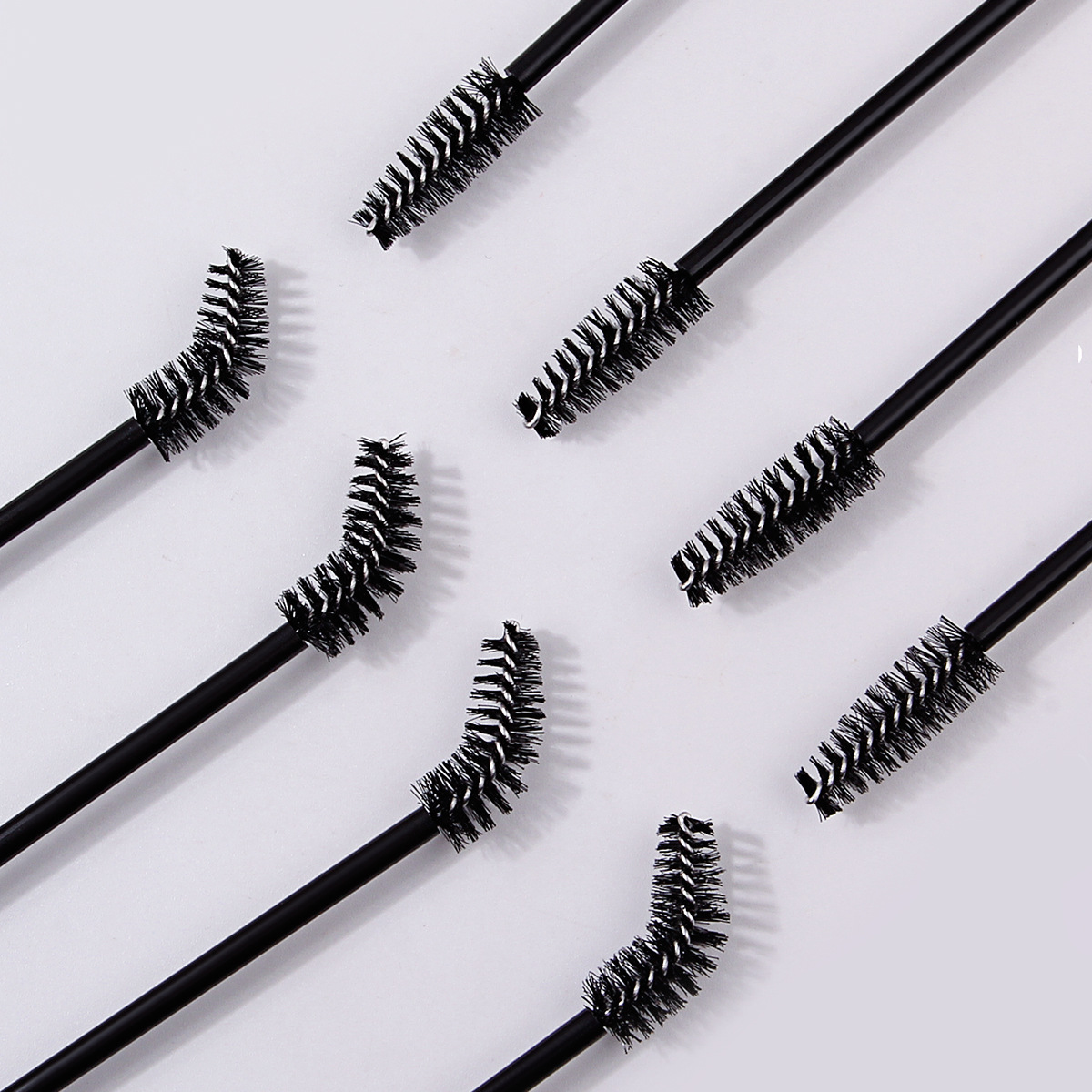 Portable eyelash extension double-head brush, eyelash brush, spiral eyebrow brush, comb and sweep eyebrows, portable ultra-fine makeup and eyelash extension worker details Picture