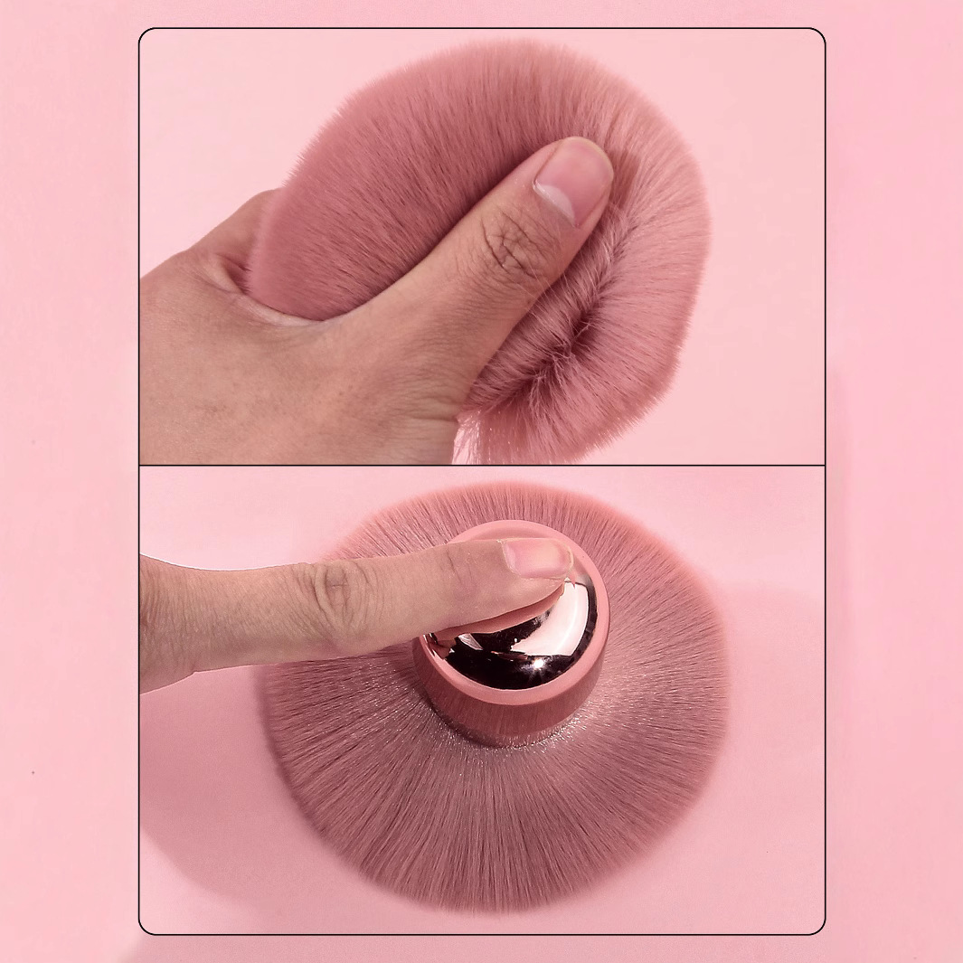 Cross-border best-selling mushroom head loose powder blush brush, fluffy powder grab, nail dust cleaning brush, makeup brush manufacturer wholesale Specification drawing