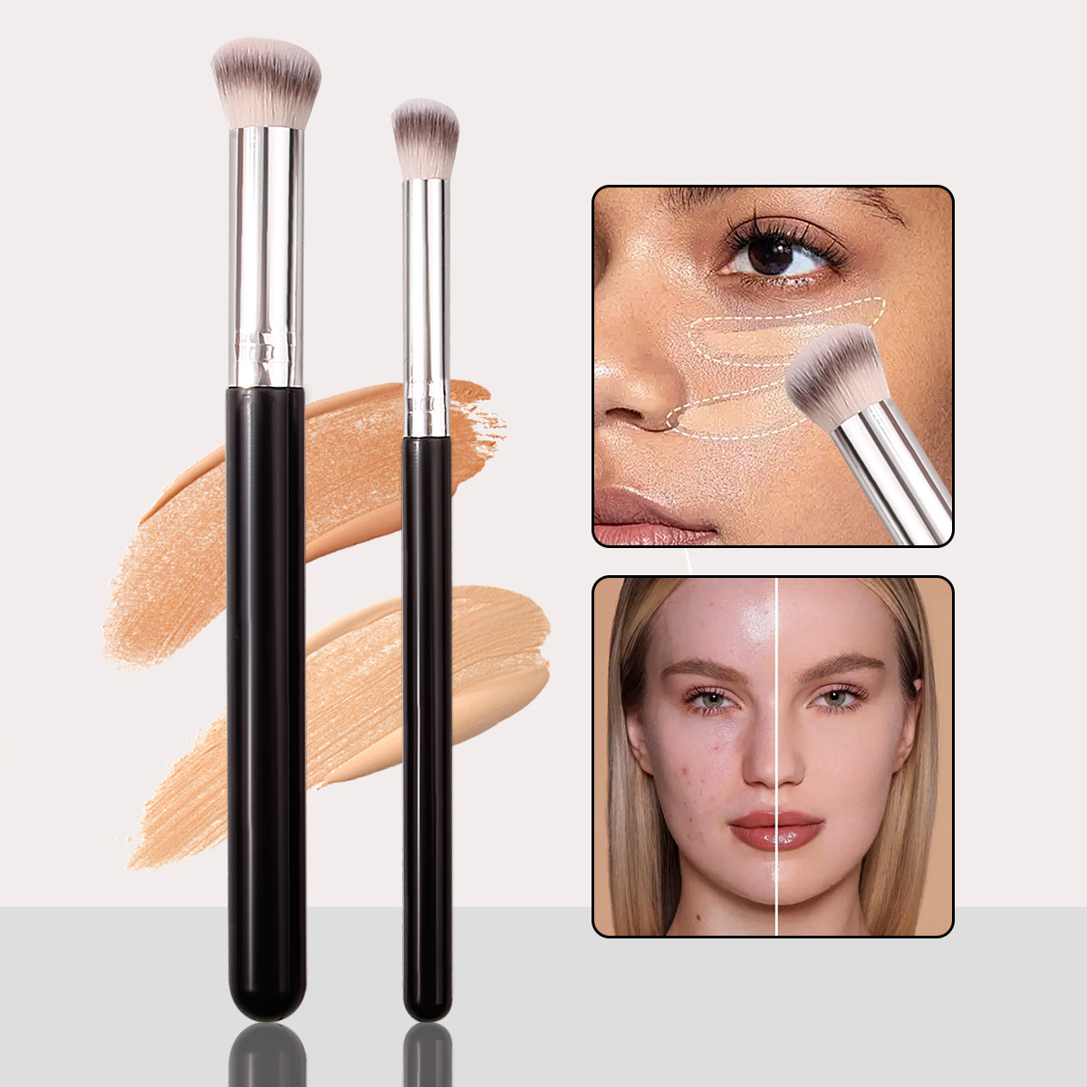 Invisible 270 Thumb Concealer Brush Foundation Brush for beginners, suitable for both men and women, Facial shadow Contouring Brush in long-term stock full figure