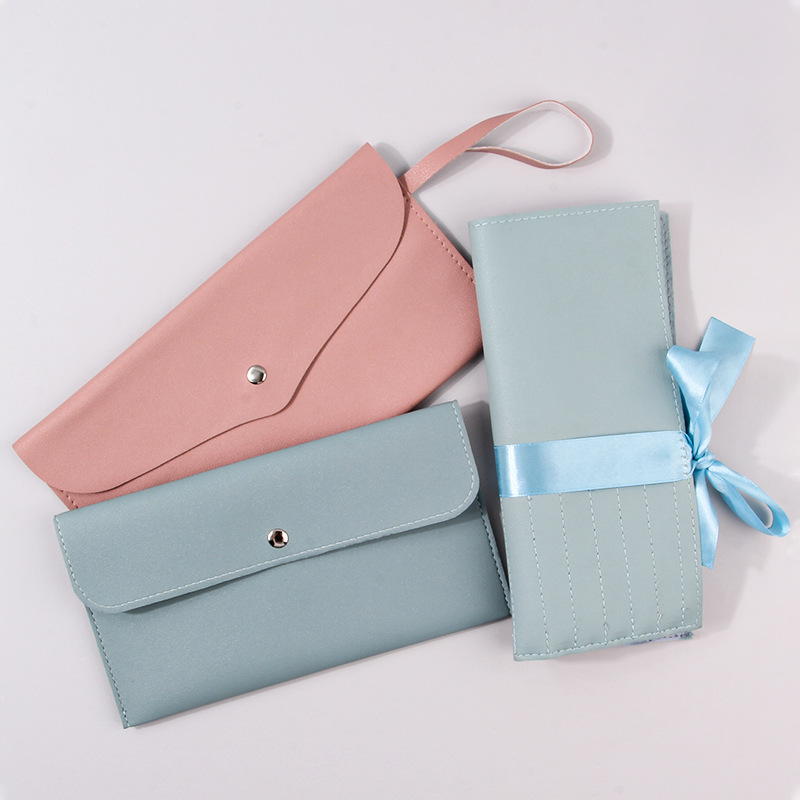 Fresh and clean travel makeup brush storage bag, Blue Bridge makeup bag, envelope bag, makeup bag, Lanqiao bag wholesale full figure