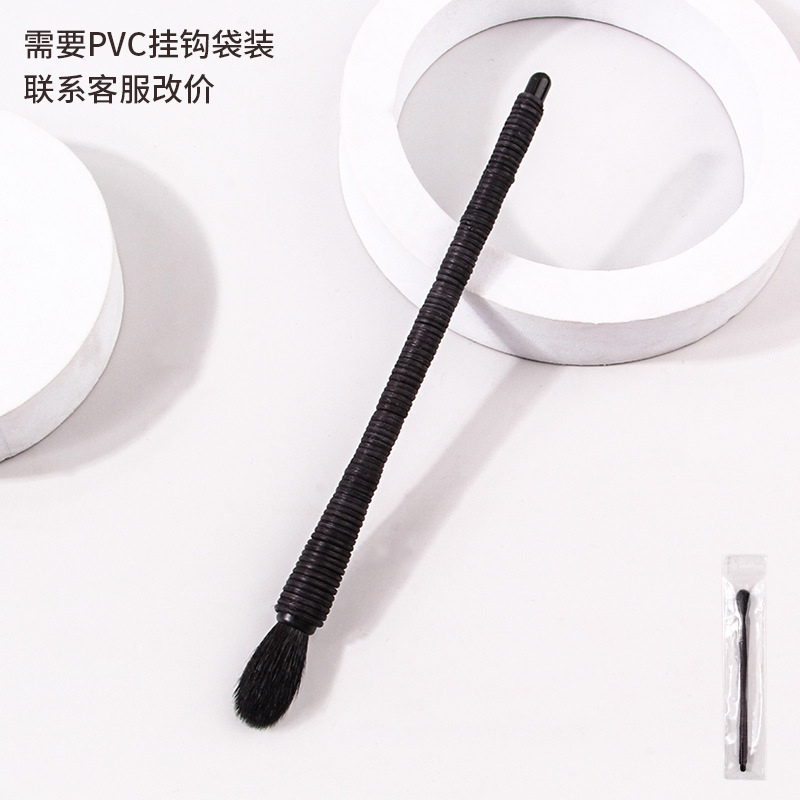 Wholesale of high-quality single rattan high-gloss nose shadow brush and soft fiber bristle makeup blush brush beauty tools full figure