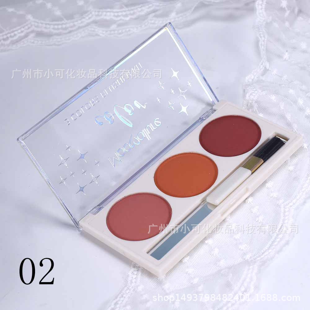 Export cross-border [MOCOALLURE] ES3635 three-color matte blush BLUSHER New Product wholesale Application Scenario
