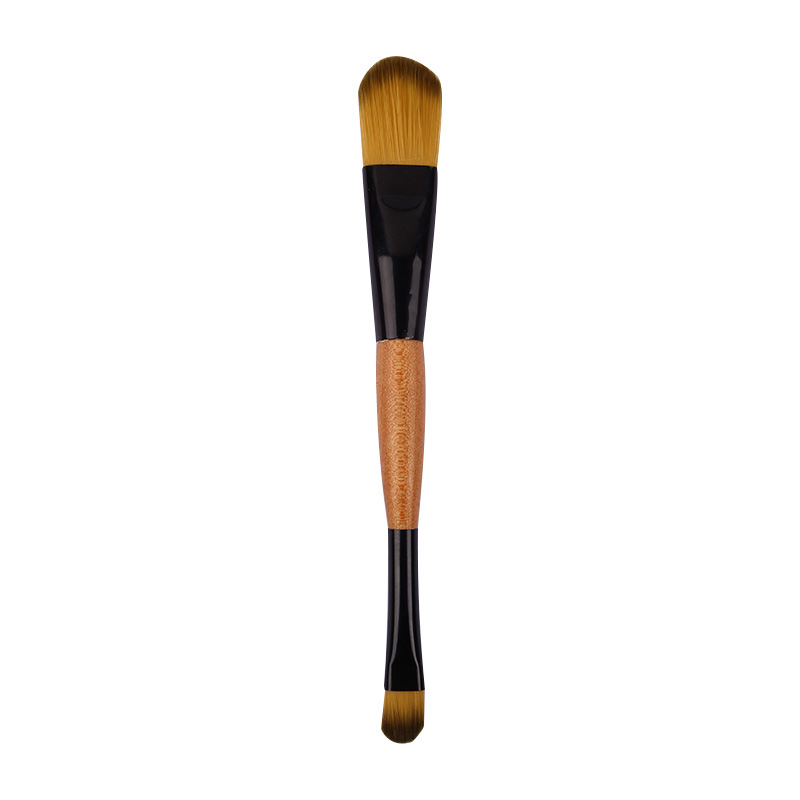 Single foundation brush, double-headed concealer brush, portable one-piece wooden-handled makeup brush, wholesale beauty tools, setting makeup Item Picture
