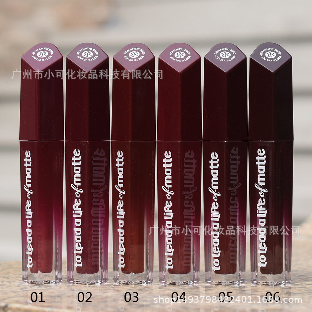 Only export [ROMANTIC BIRD] RB270S MATTE Lip Gloss Lip gloss Deep red MATTE LIPGLOSS Specification drawing
