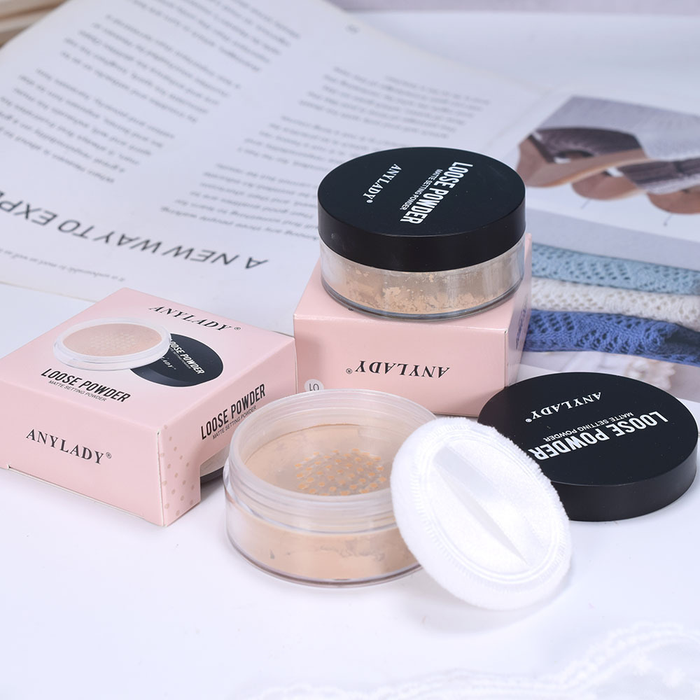 "8383 Setting LOOSE POWDER and Loose Powder [ANYLADY] Three-color Mix without Smudging Loose Powder for export. full figure
