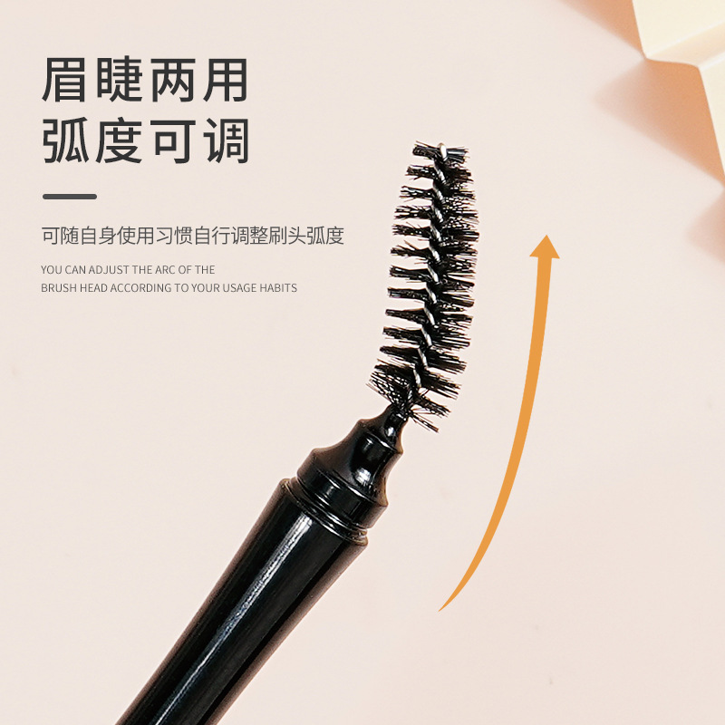 Single slanted eyebrow brush, double-headed spiral eyebrow brush, multi-functional makeup brush, beginner's beauty tools wholesale Specification drawing