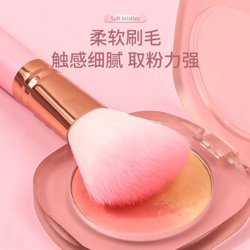 Two-color bristle blush brush, loose brush, makeup brush, soft details, high-gloss brush, beauty tool, makeup brush details Picture