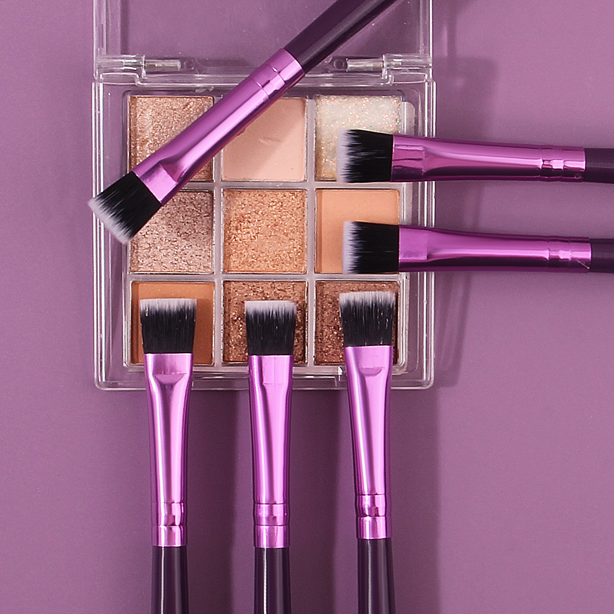 Cross-border best-selling eye makeup brush set, beginner's eyeshadow brush, concealer brush, flat eyebrow brush, beauty tools details Picture