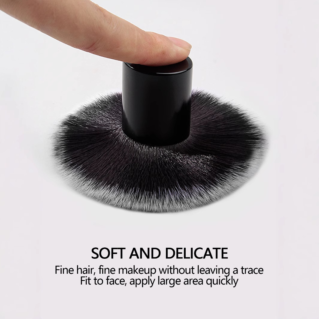 Black aluminum tube large loose powder and honey powder professional makeup brush, easy to place, soft and does not absorb powder, blush high-gloss nail brush Application Scenario