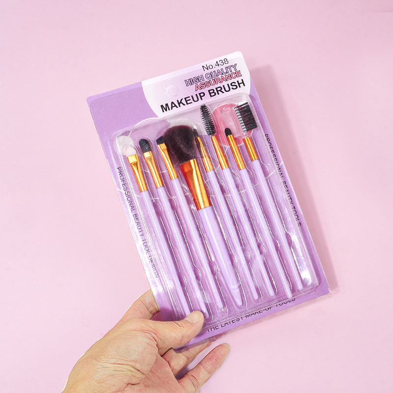 8-piece makeup brush set in color box, portable travel set, soft bristle eyeshadow brush, foundation brush, beauty tools wholesale Application Scenario