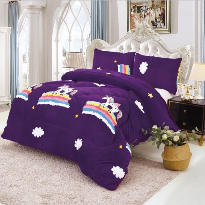 厂家直销批发牛奶绒四件套