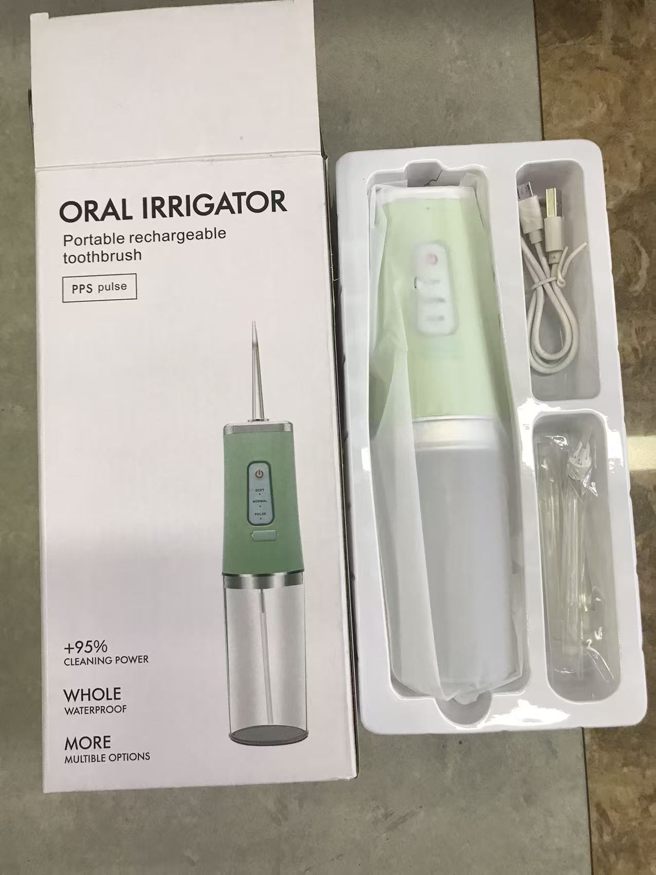 Portable oral water flosser, household mini teeth cleaning machine, dental water, dental floss, electric teeth cleaning device, cross-border details Picture