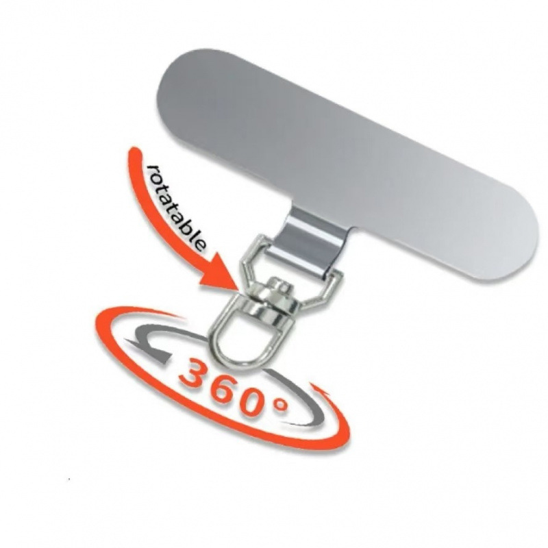 手机挂绳夹片不锈钢固定垫片超薄挂钩贴片挂件结实防掉连接片耐用 银色