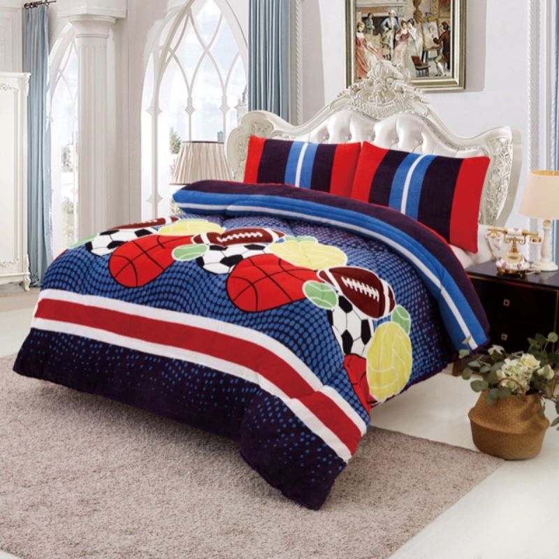 厂家直销批发冬季牛奶绒四件套