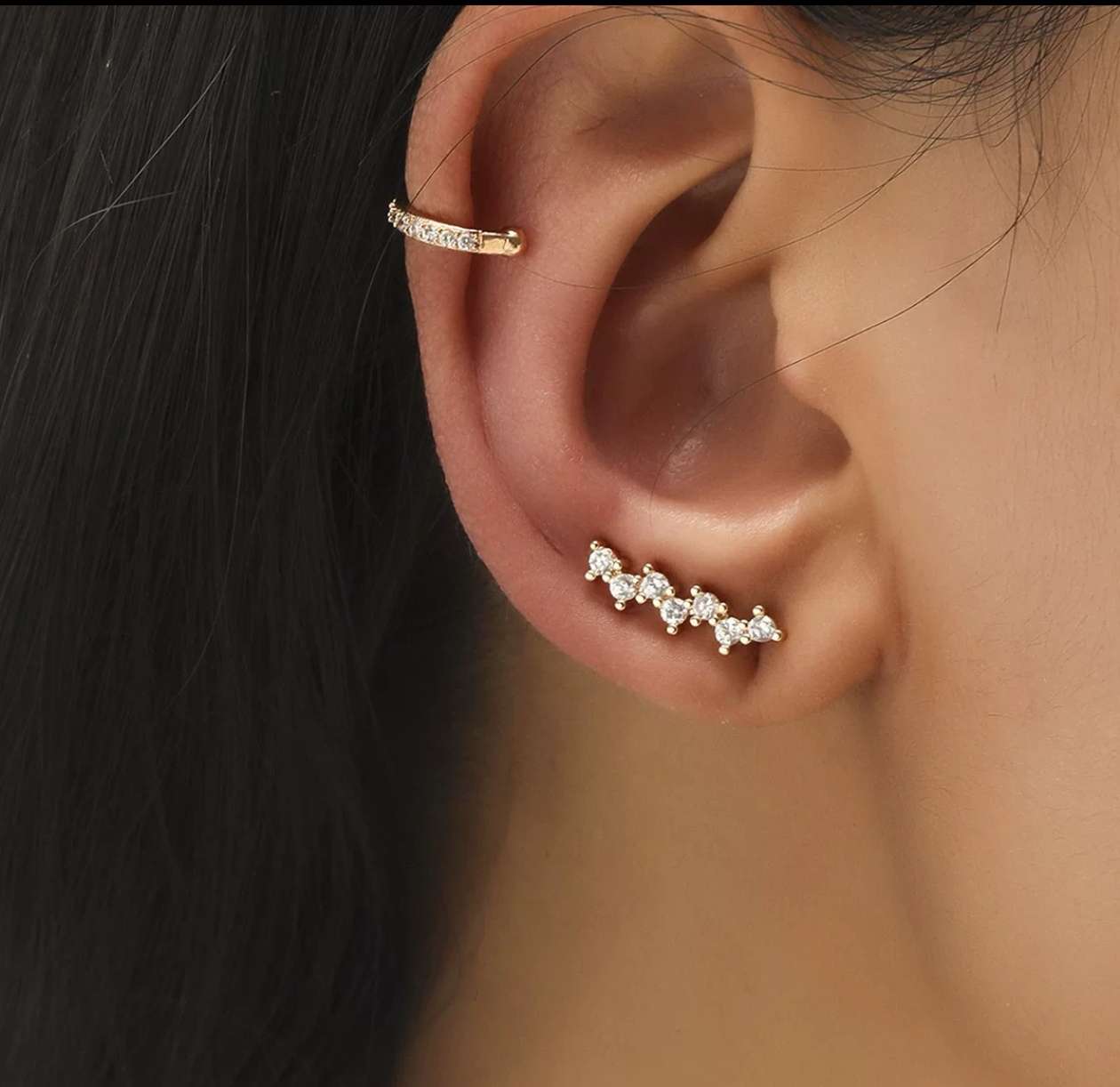 时尚锆石耳环珍珠耳饰简约气质耳饰品女韩版百搭耳环配饰