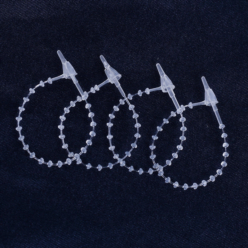 吊牌珠带透明塑料手穿针子母扣吊牌胶针标签扣吊牌挂绳吊