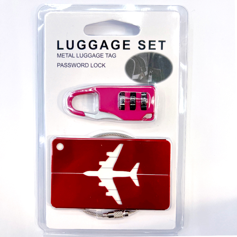 跨境热销金属行李牌行李箱绑带密码锁套装旅行套装