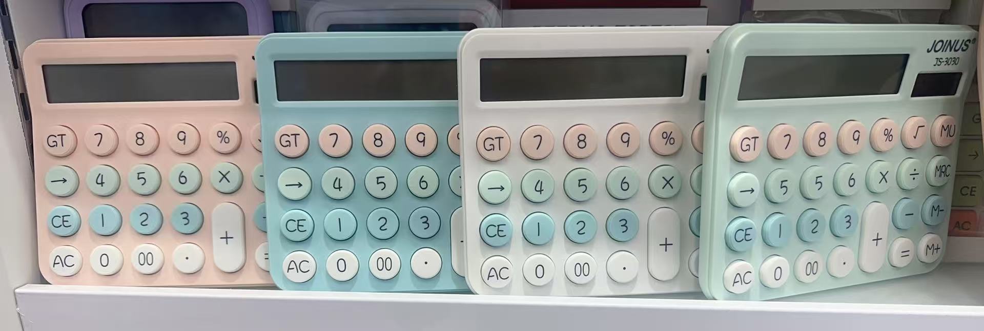 办公文化桌面计算器学生用品便携式计算机彩色马卡龙