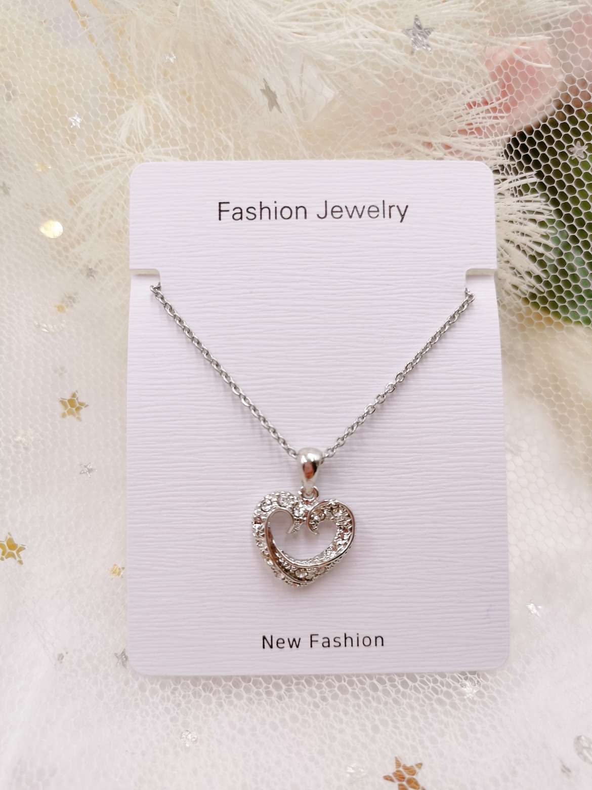 2025最新款韩版轻奢带钻不绣钢爱心保色项链