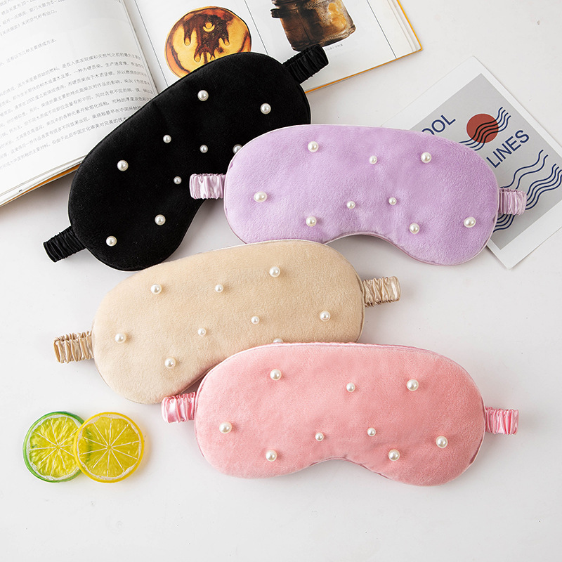 仿真丝毛绒睡眠眼罩睡觉可爱遮光眼罩航空旅行专用可定制文字