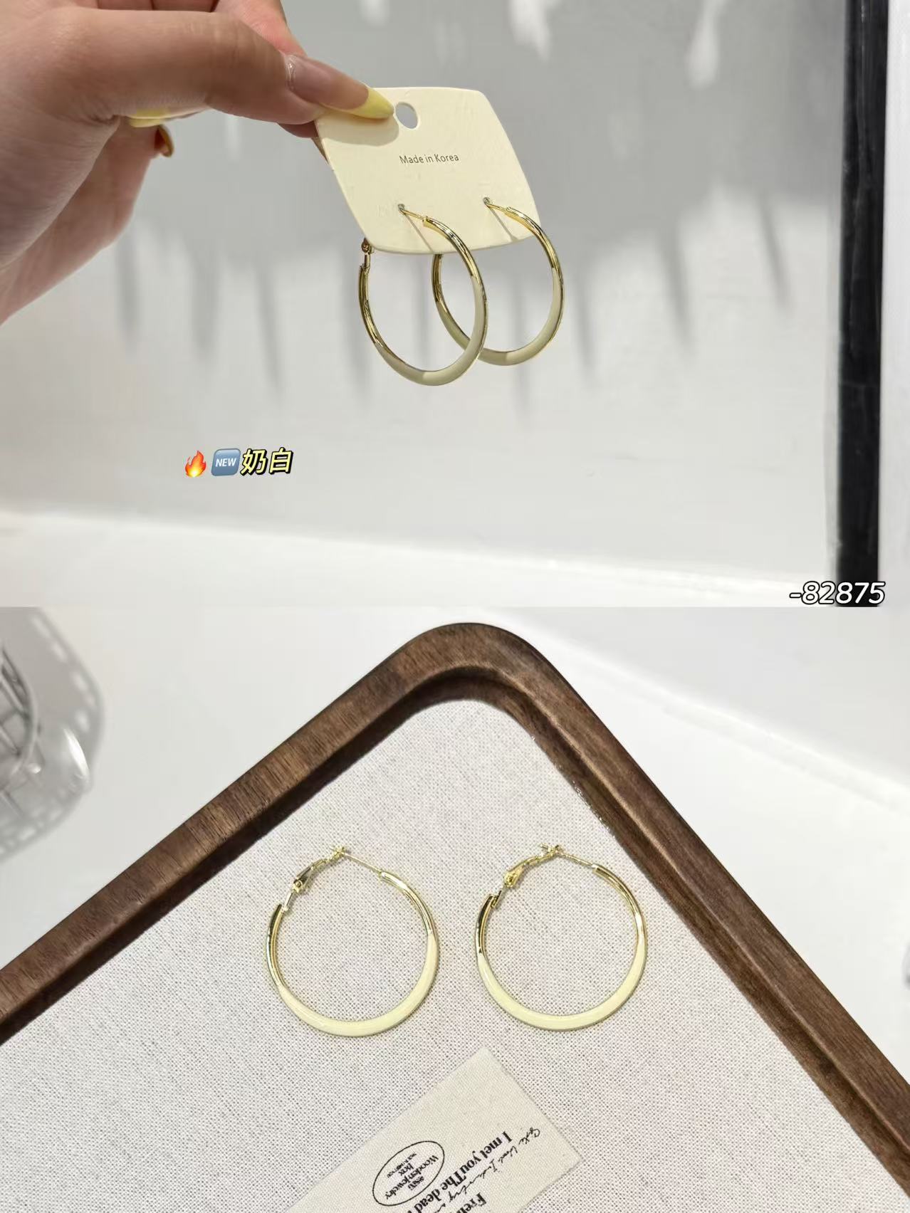 European and American style, oil-dripping large ear rings, feminine elegance, high-end appearance, small earrings, light luxury earrings details Picture