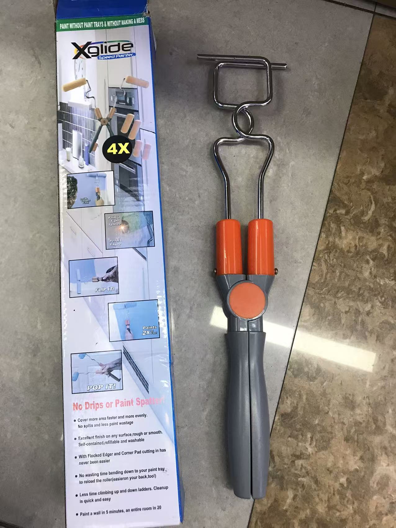 双头可调节涂料滚筒刷产品图