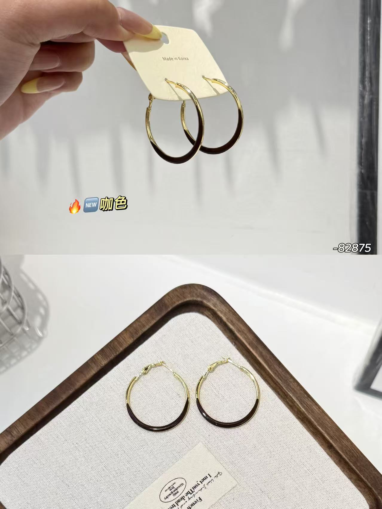 European and American style, oil-dripping large ear rings, feminine elegance, high-end appearance, small earrings, light luxury earrings Item Picture