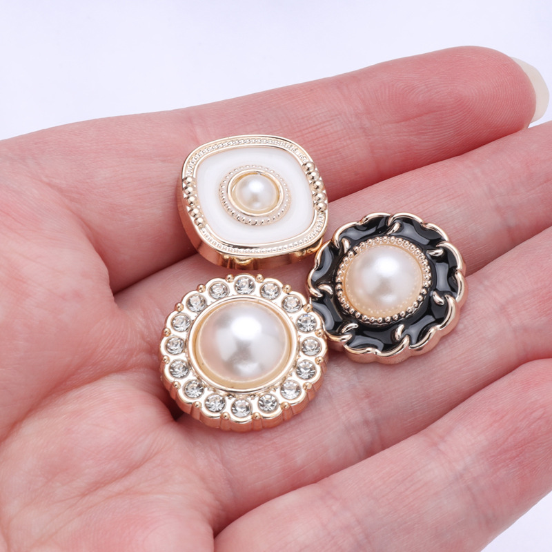 针织衫质感圆形扣子大衣风衣珍珠纽扣服装饰品