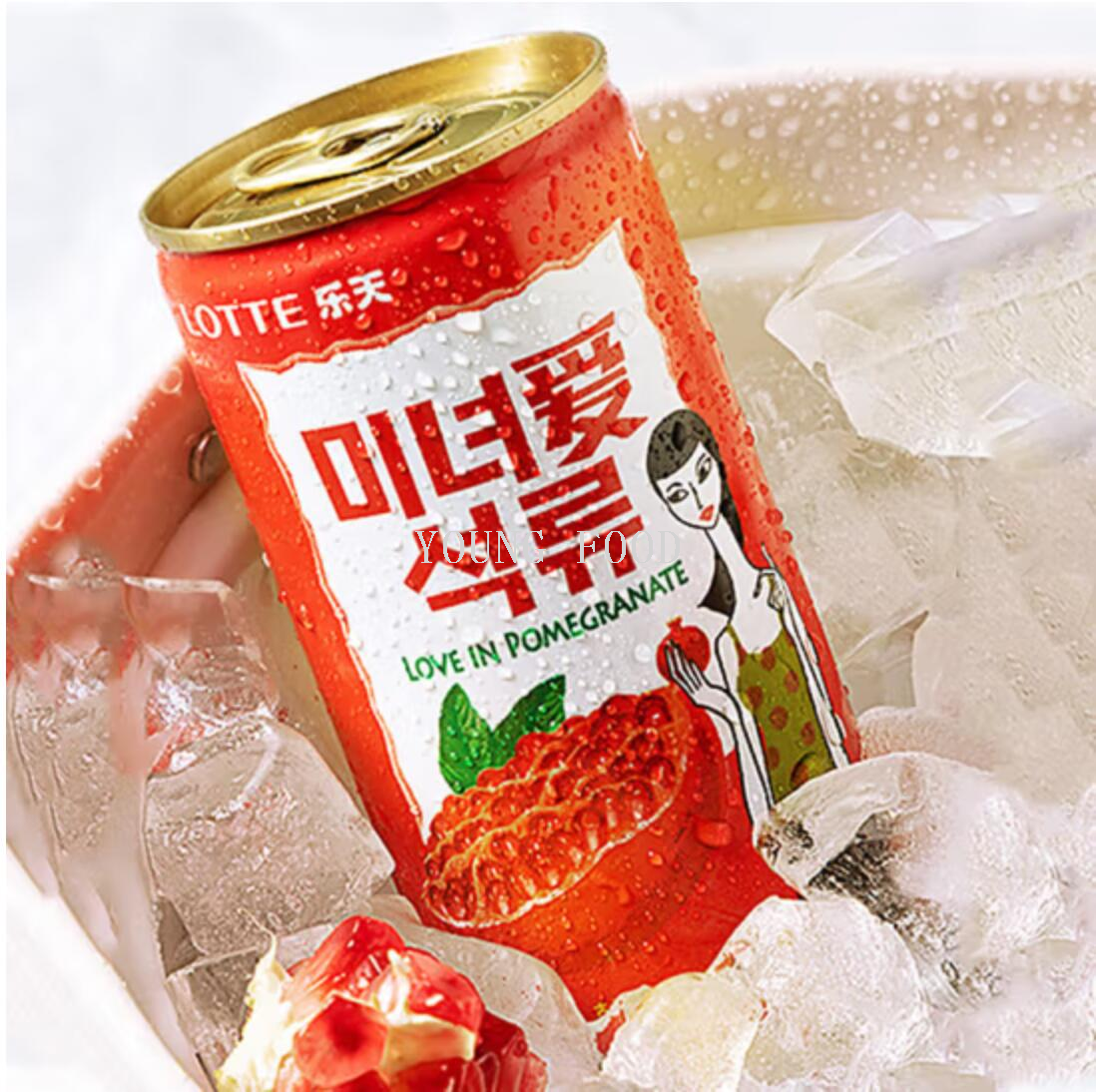 批发包邮 韩国进口休闲食品饮料果汁零食 乐天美女石榴饮料180ML详情2