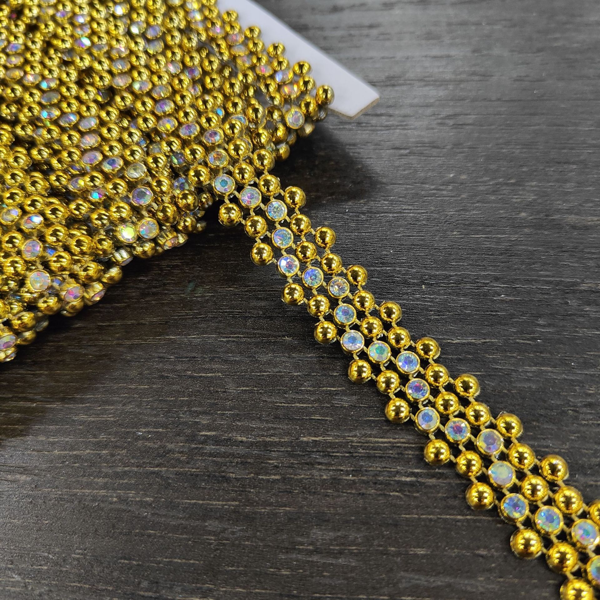 单条电镀水钻压钻条钻厂家批发服装饰品配件diy线钻树脂钻首饰