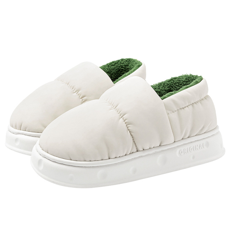 Cotton slippers for women in winter, indoor couple, thick-soled, anti-slip, warm, and comfortable to step on, waterproof bag and cotton shoes for men in winter, 34 Item Picture