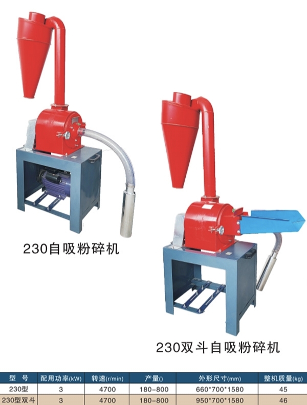 自吸式玉米粉碎机小型家用饲料粉碎机220/380V电全自动磨粉机农业机械粉碎机颗粒机磨面机铡揉机榨油机脱壳机